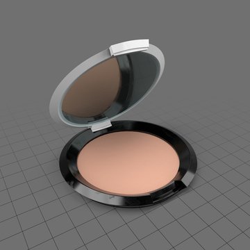 Round powder compact mirror
