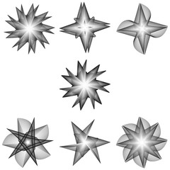 Holiday patterns of stars and flowers for gifts ground