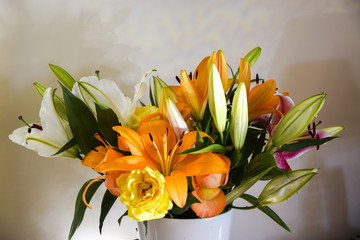 Cut flower decoraion in vase