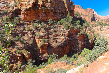 A canyon wall on the Canyon Overlook Trail