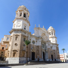 Fototapeta na wymiar Cadiz cathedral view