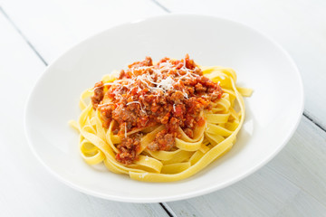 Tagliatelle with bolognese sauce