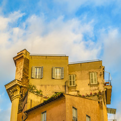 Old Style Apartment Building Rome Italy