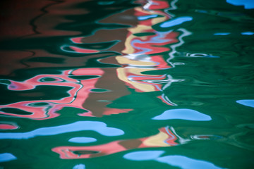 abstract composition with water reflexions