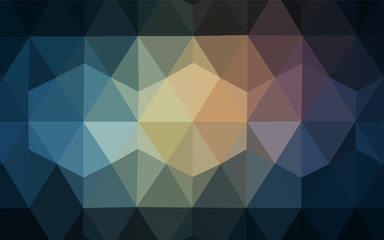 Dark Blue, Yellow vector abstract polygonal background.