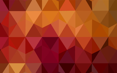 Dark Red, Yellow vector abstract polygonal background.