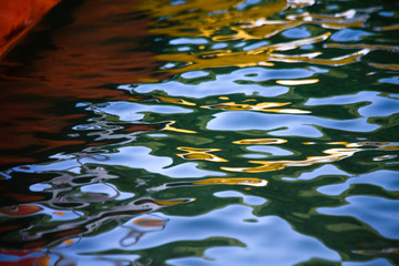 Fototapeta na wymiar abstract composition with water reflexions