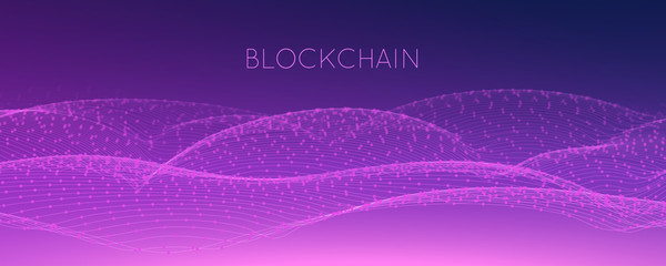 Vector abstract violet particle wave, points array, shallow depth of field. Futuristic illustration. Technology digital splash or explosion of data points. Point dance waveform. Cyber UI, HUD element.