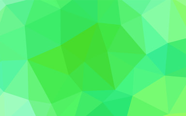 Plakat Light Green vector triangle mosaic texture.