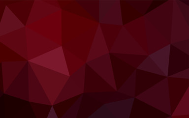 Dark Red vector abstract polygonal pattern.