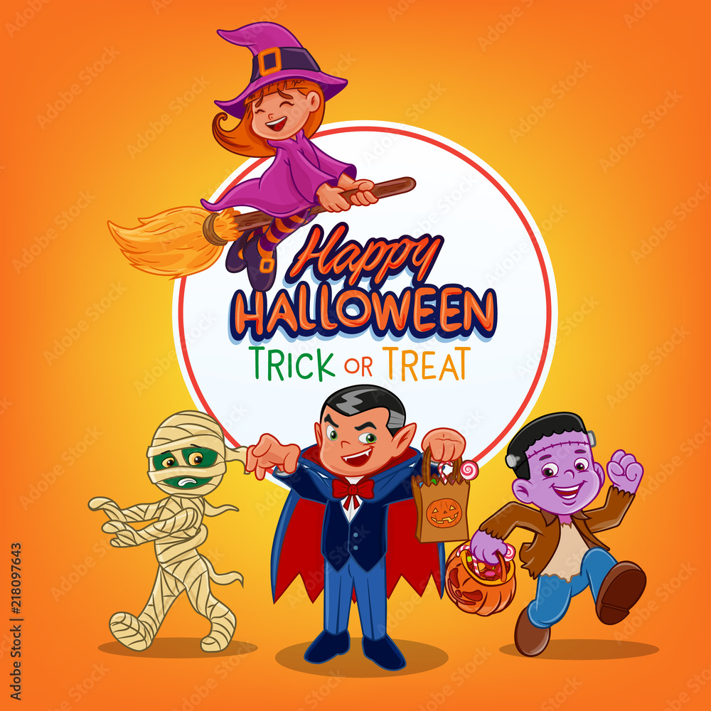 Wall mural halloween banner illustration