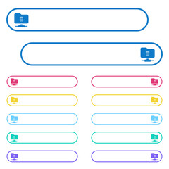 FTP delete icons in rounded color menu buttons