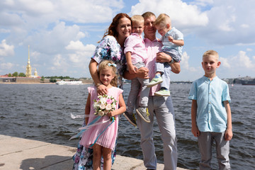 big caucasian family