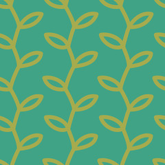 Seamless pattern with leafs and berries
