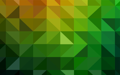 Fototapeta premium Dark Green, Red vector gradient triangles template.