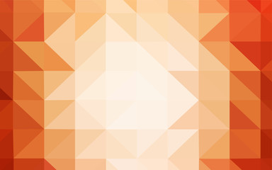 Light Orange vector abstract polygonal background.
