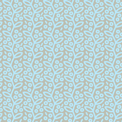 Seamless pattern with leafs and berries