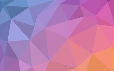 Light Pink, Blue vector shining triangular cover.