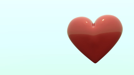 3d heart on a blue background
