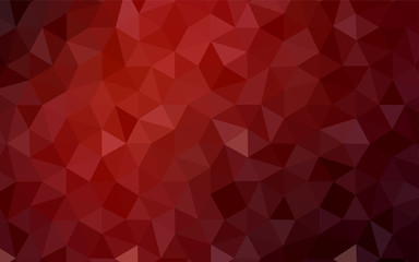 Dark Red vector polygonal pattern.