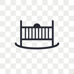 Cradle vector icon isolated on transparent background, Cradle logo design