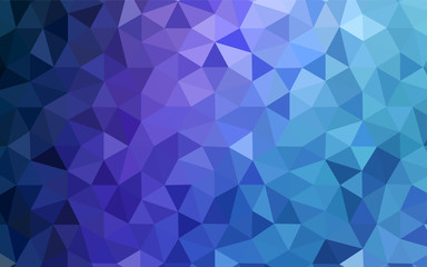 Fototapeta na wymiar Dark Pink, Blue vector abstract polygonal pattern.