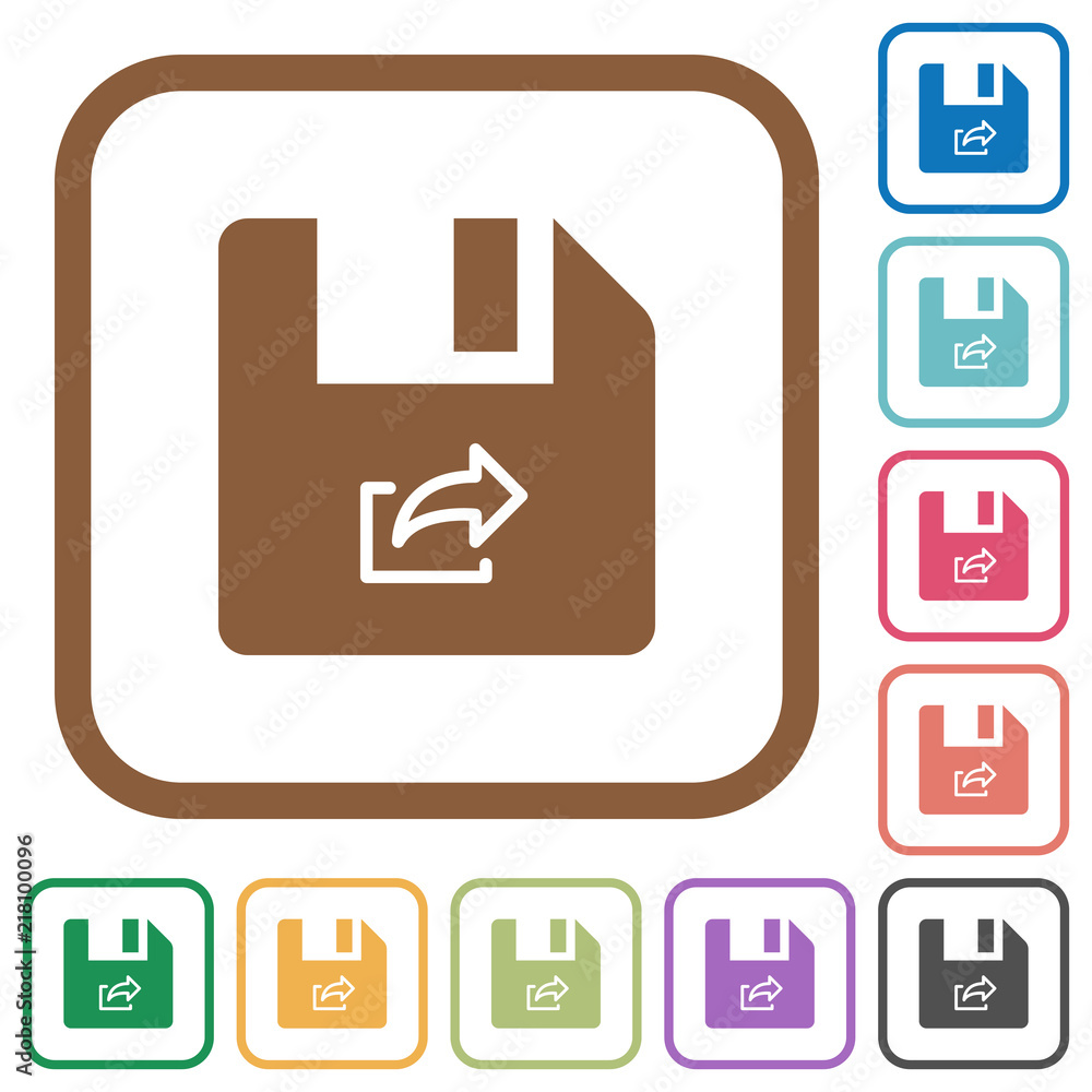 Poster export file simple icons