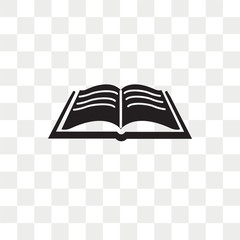 Open book vector icon isolated on transparent background, Open book logo design