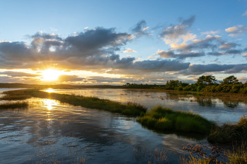 BASSIN D'ARCACHON (France), les prés salés de Lège - Arès à marée basse