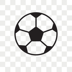Football ball vector icon isolated on transparent background, Football ball logo design