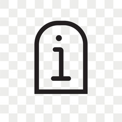 Round information button vector icon isolated on transparent background, Round information button logo design