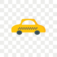 Taxi vector icon isolated on transparent background, Taxi logo design