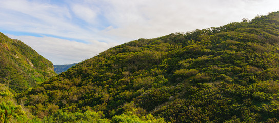 Beautiful landscape with mountains. Madeira, Portugal, Europe.