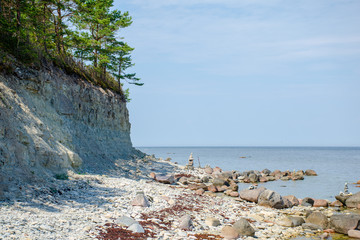 Panga Cliffs on the Baltic Sea in the Island of Saaremaa, Estonia