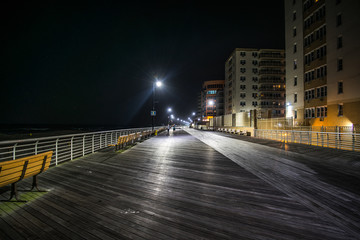 boardwalk at night