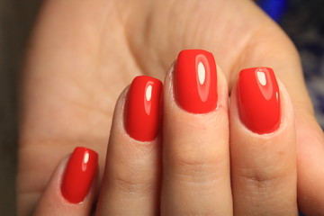 beautiful red manicure