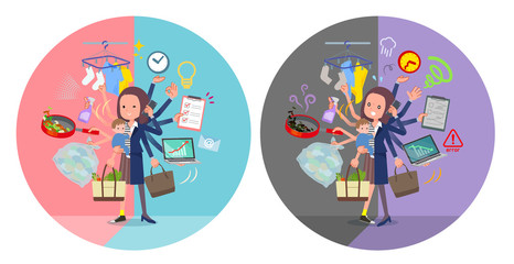 flat type Long hair women_mulch task switch