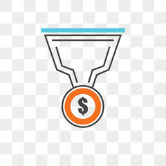 Filter vector icon isolated on transparent background, Filter logo design