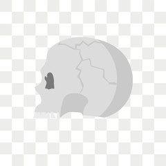 Skull vector icon isolated on transparent background, Skull logo design