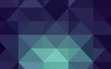 Dark Blue, Green vector low poly cover.