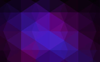 Fototapeta premium Dark Pink, Blue vector polygon abstract layout.