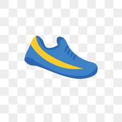 Gym shoes vector icon isolated on transparent background, Gym shoes logo design