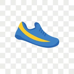 Foto auf Alu-Dibond Gym shoes vector icon isolated on transparent background, Gym shoes logo design © vectorstockcompany