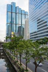 Fototapeta premium View of modern building in Bangkok
