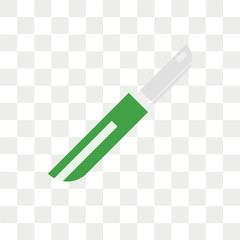 Scalpel vector icon isolated on transparent background, Scalpel logo design