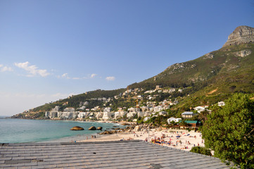 Obraz premium Beach view Mountain houses