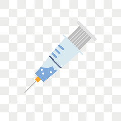 Syringe vector icon isolated on transparent background, Syringe logo design