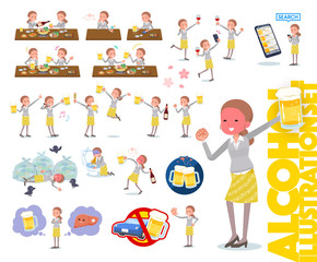 flat type Behind knot hair women_alcohol