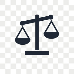Scale vector icon isolated on transparent background, Scale logo design