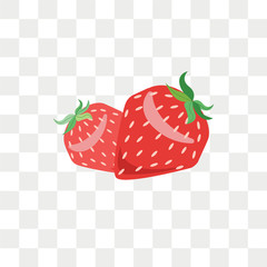 Strawberry vector icon isolated on transparent background, Strawberry logo design